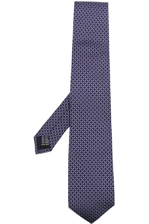 Pal Zileri Graphic-print pointed silk tie