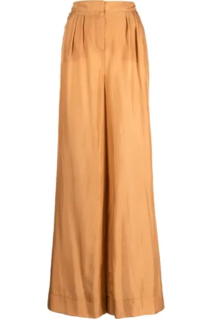 Alberta Ferretti Long-line silk palazzo pants