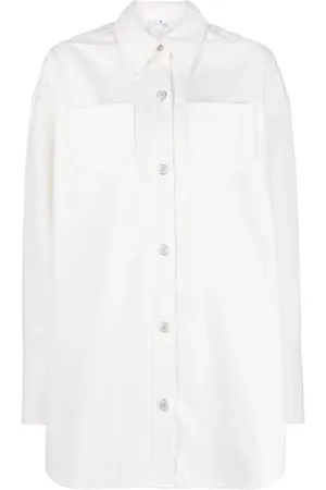 Courrèges Strap-detail button-up shirt