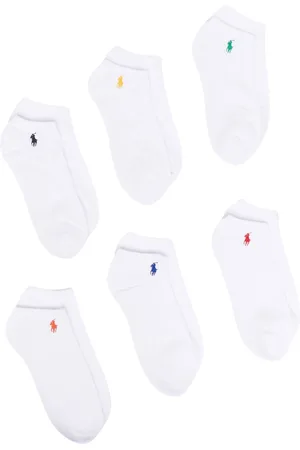 Ralph Lauren Embroidered logo-print socks set of 6