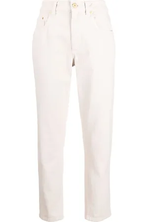 Brunello Cucinelli High-waisted cropped jeans