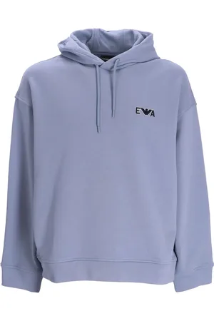 Emporio Armani Logo-patch drawstring hoodie