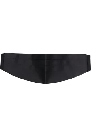 Fursac Pleated silk cummerbund belt