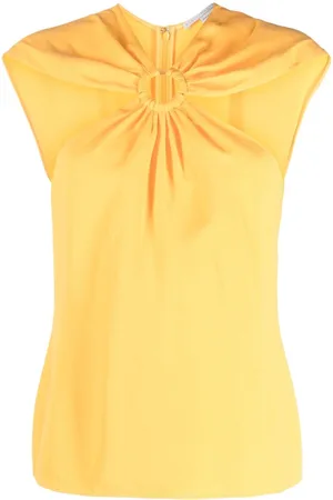 Stella McCartney Ring-hardware cold-shoulder top