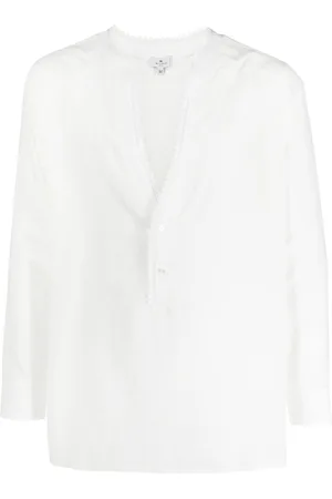 Etro Plunging V-neck long-sleeve shirt