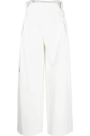 Plan C High-waisted twill trousers