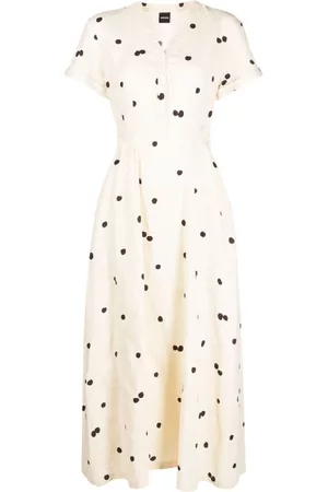 Aspesi Women Printed Dresses - Polka dot-print linen dress
