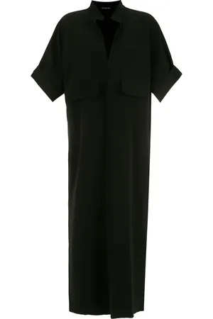 Olympiah Split-neck shift dress