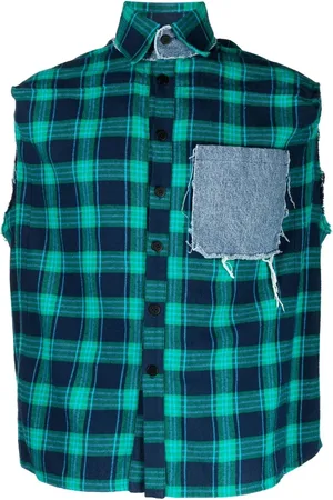 Natasha Zinko Check-print sleeveless shirt