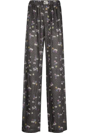 Natasha Zinko Mix-print wide-leg trousers