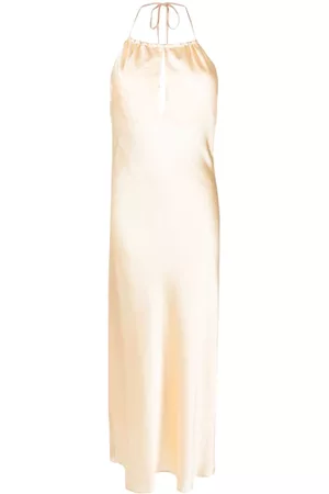 LARDINI Women Party Dresses - Halterneck silk maxi dress