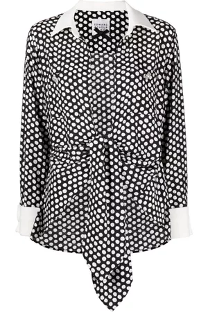 Edward Achour Paris Women Blouses - Polka dot print long-sleeved blouse