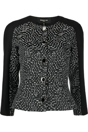 Paule Ka Panelled-design tweed jacket