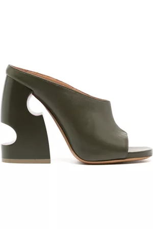 OFF-WHITE Pop Meteor 120mm leather mules