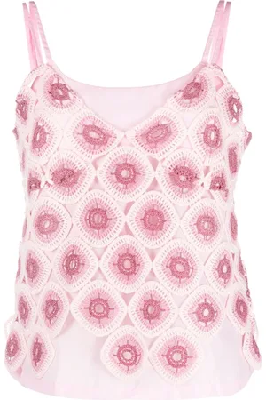Comme des Garçons Macramé-overlay cami top