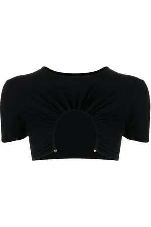 CHRISTOPHER ESBER Cut-out cropped T-shirt
