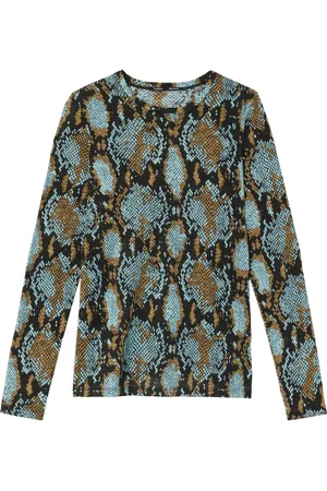 Proenza Schouler Snakeskin-print long-sleeve T-shirt