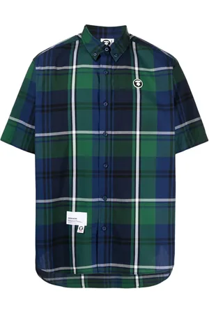 A Bathing Ape Check-pattern cotton shirt