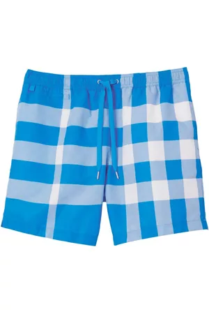 Burberry Men Swim Shorts - Checkered drawstring swim shorts