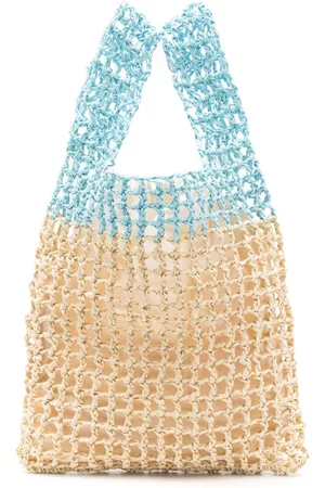 Nannacay Federica crochet-knit raffia bag