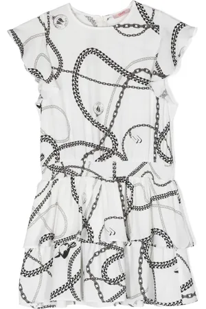 Liu Jo Chain-print ruffled dress
