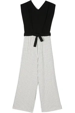 Liu Jo Wide-leg striped belted jumpsuit