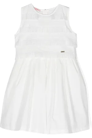 Liu Jo Logo-plaque fringed sleeveless dress