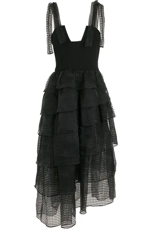 Olympiah Mesh-tiered bodice midi dress