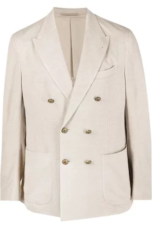 ELEVENTY Double Breasted Blazers - Textured double-breasted blazer