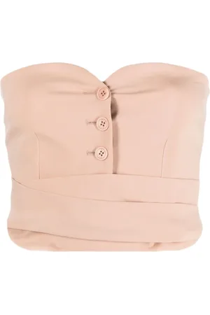 Serafini Bustier stretch-cotton crop top