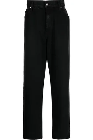 Foo and Foo Logo-patch cotton wide-leg jeans