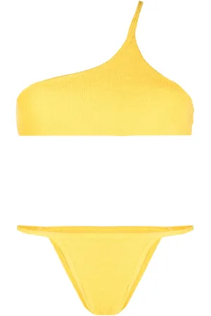 The Attico One-shoulder terry-cloth bikini