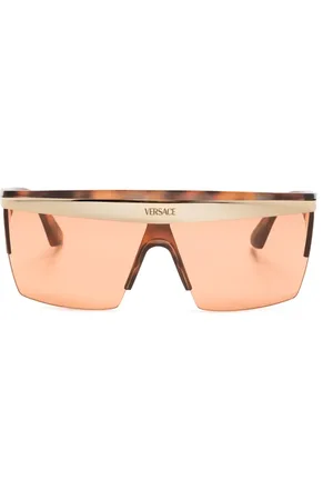 VERSACE Shield-frame oversize sunglasses