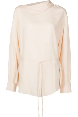 Uma Raquel Davidowicz Tied-waist long-sleeve blouse