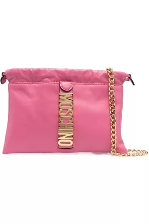 Moschino Women 17 Inch Laptop Bags - Logo-lettering leather crossbody-bag