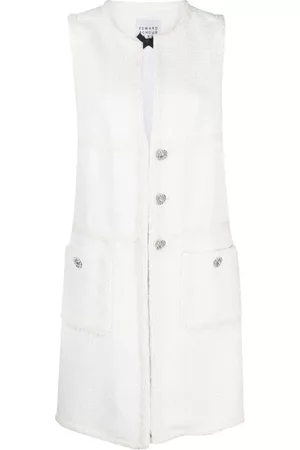 Edward Achour Paris Women Dresses - Button-fastening tweed vest-dress