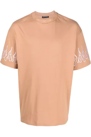 Vision Of Super Flame-embroidered cotton T-shirt