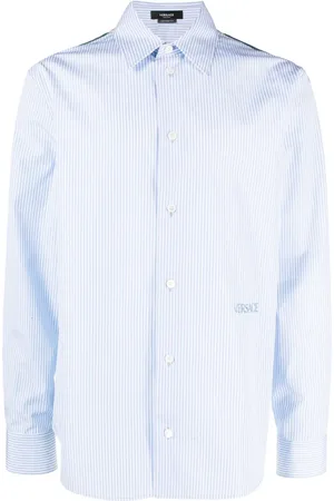 VERSACE Seashell Baroque striped shirt