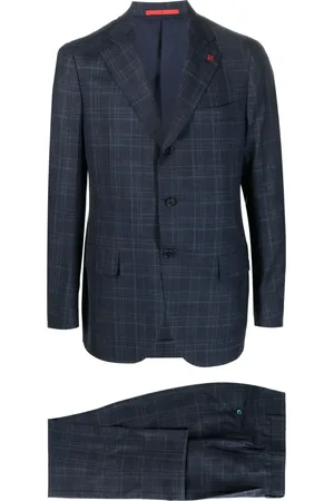ISAIA Check-pattern single-breasted blazer