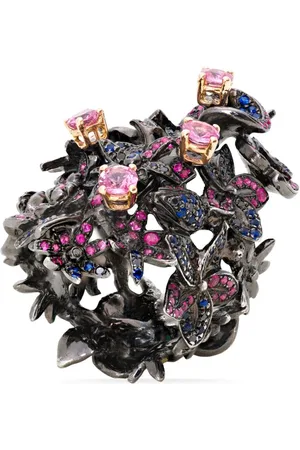 GAËLLE Le Bouquet floral-engraved ring