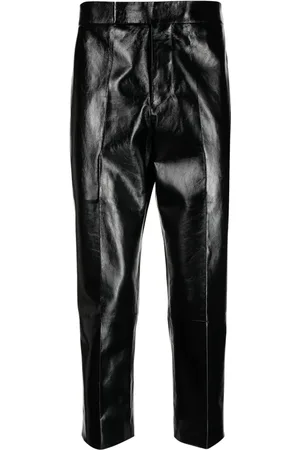 SAPIO Cropped leather trousers