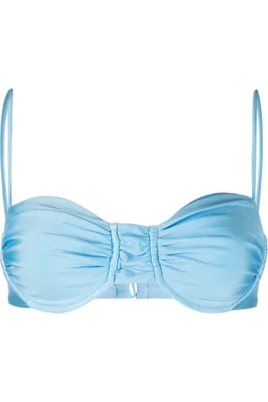 Jade Swim Mia metallic-sheen bikini top