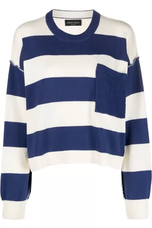 Roberto Collina Women Sweatshirts - Stripe-pattern cotton sweatshirt