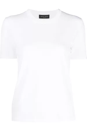 Roberto Collina Women Long Sleeve Polo Shirts - Fine-knit crew-neck T-shirt