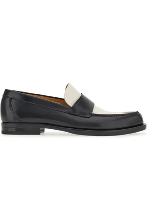 Salvatore Ferragamo Logo-debossed two-tone loafers