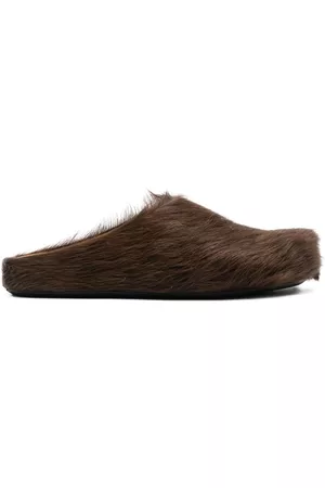 Marni Fussbet Sabot calf-hair slippers