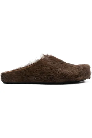 Marni Fussbet Sabot calf-hair slippers