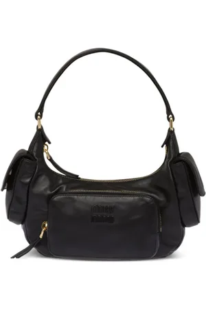 Miu Miu Madras Miu Lady shoulder bag - Blue  Shoulder bag, Miu miu bag,  Blue leather handbag