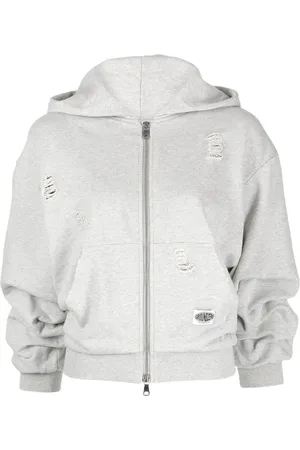 Ground Zero Distressed zip-front hoodie