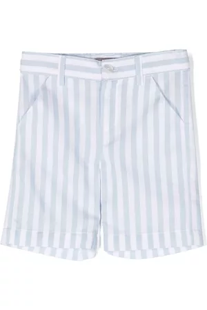 LITTLE BEAR Shorts - Striped cotton tailored shorts